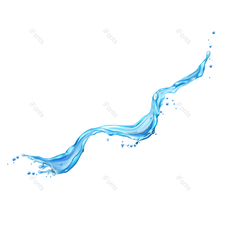 水花图片,蓝色元素,纹路PNG,喷溅免抠素材